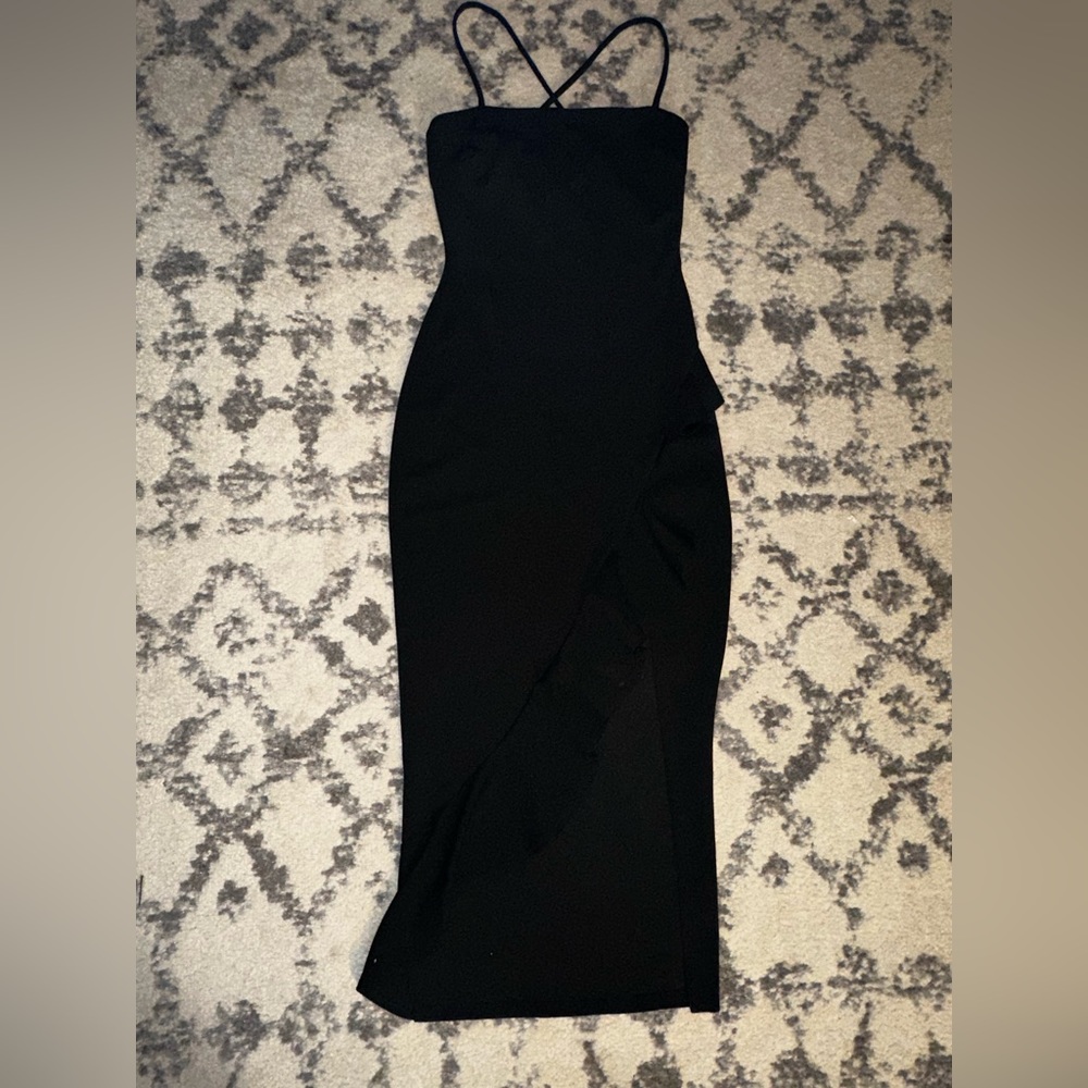 Midi black dress